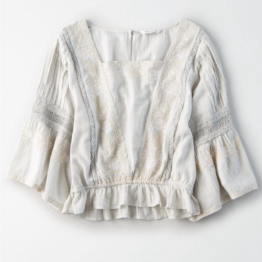 American Eagle Butterfly Sleeve Blouse size S